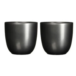 Mica Decorations Plantenpot - Antraciet Grijs - Keramiek - 11 X 12 Cm -Groene Hoek 04a532b0e6cf4c51933ae607819b5426