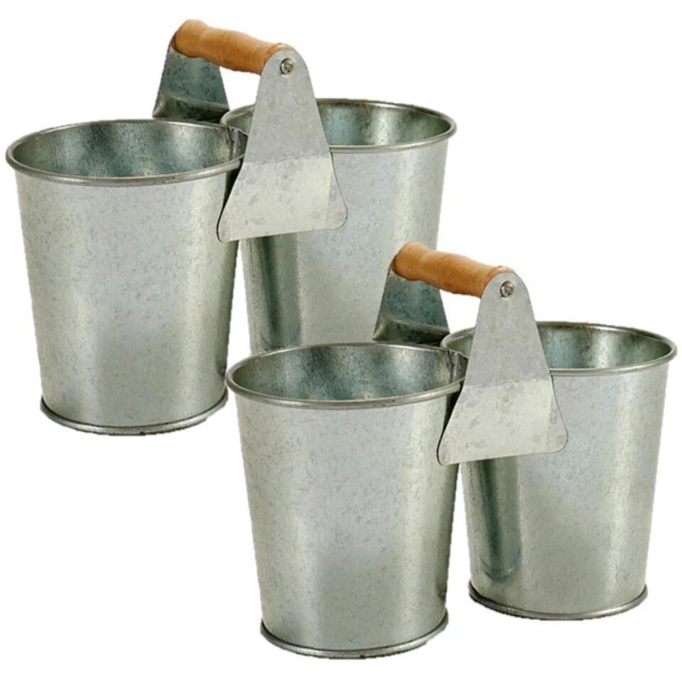 Ibergarden Plantenbak - Dubbel - Zink - 20 X 10 X 15 Cm 4 Ibergarden Plantenbak - Dubbel - Zink - 20 X 10 X 15 Cm - Afbeelding 2