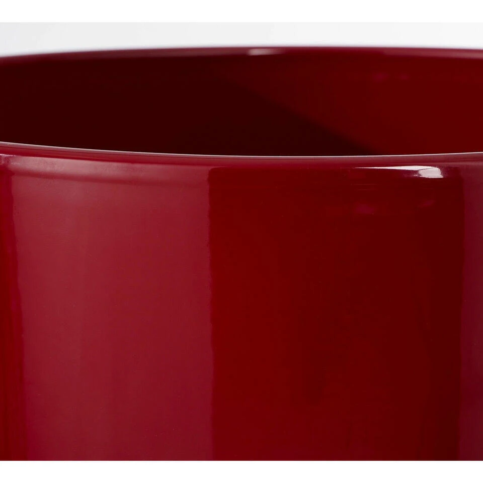 Mica Decorations Bloempot - Donkerrood - Keramiek - 35 X 31 Cm 4 Mica Decorations Bloempot - Donkerrood - Keramiek - 35 X 31 Cm - Afbeelding 2