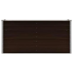 VidaXL Plantenbak Verhoogd 160x40x77 Cm Gegalvaniseerd Staal Bruin -Groene Hoek 065876a124314f43bbfe12dc2cdec8fa