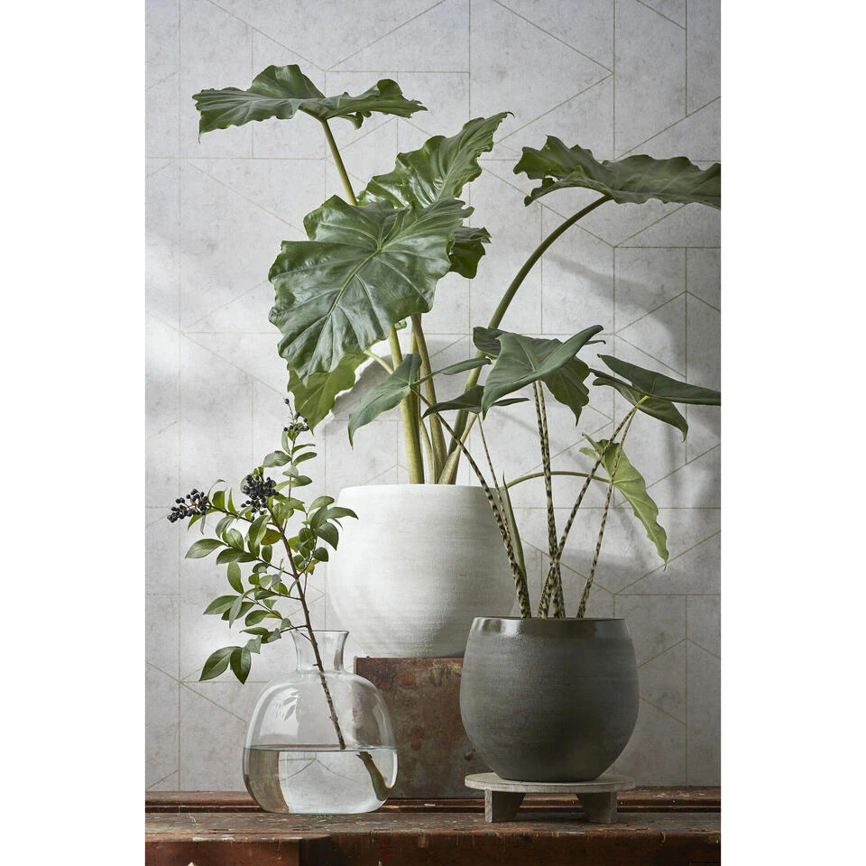 Mica Decorations Bloempot - Creme Wit - Keramiek - 26 X 23 Cm 4 Mica Decorations Bloempot - Creme Wit - Keramiek - 26 X 23 Cm - Afbeelding 2