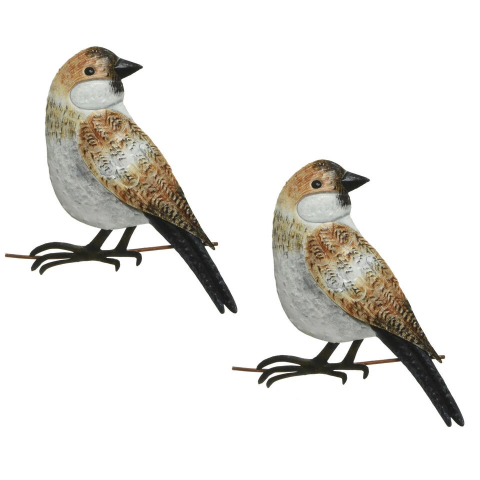 Decoris Tuindecoratie Vogel - Mus - Metaal - 38 Cm 4 Decoris Tuindecoratie Vogel - Mus - Metaal - 38 Cm - Afbeelding 2