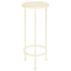 VidaXL Plantenstandaardset Vintage Stijl Metaal Antiekwit 3-delig -Groene Hoek 0bd7cb460cd64de8a413ec8c70282b0f