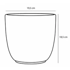 Mica Decorations Bloempot - Zwart - Keramiek - Glanzend - 19 X 18 Cm -Groene Hoek 0d943868403b42db890e0403dbe128c2