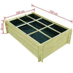 VidaXL Plantenbak Verhoogd 150x100x40 Cm Geïmpregneerd Hout -Groene Hoek 0fe1154a7eec43948155429a1b697853
