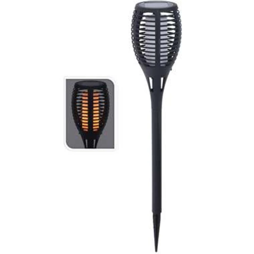Pro Garden Fakkel - Solar Tuinverlichting - Zwart - 26 Cm 4 Pro Garden Fakkel - Solar Tuinverlichting - Zwart - 26 Cm - Afbeelding 2
