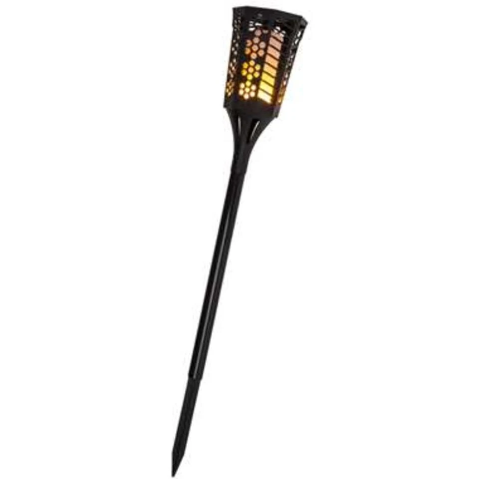 Merkloos Tuinfakkel - Solar - LED - Zwart - 77 Cm 3 Merkloos Tuinfakkel - Solar - LED - Zwart - 77 Cm