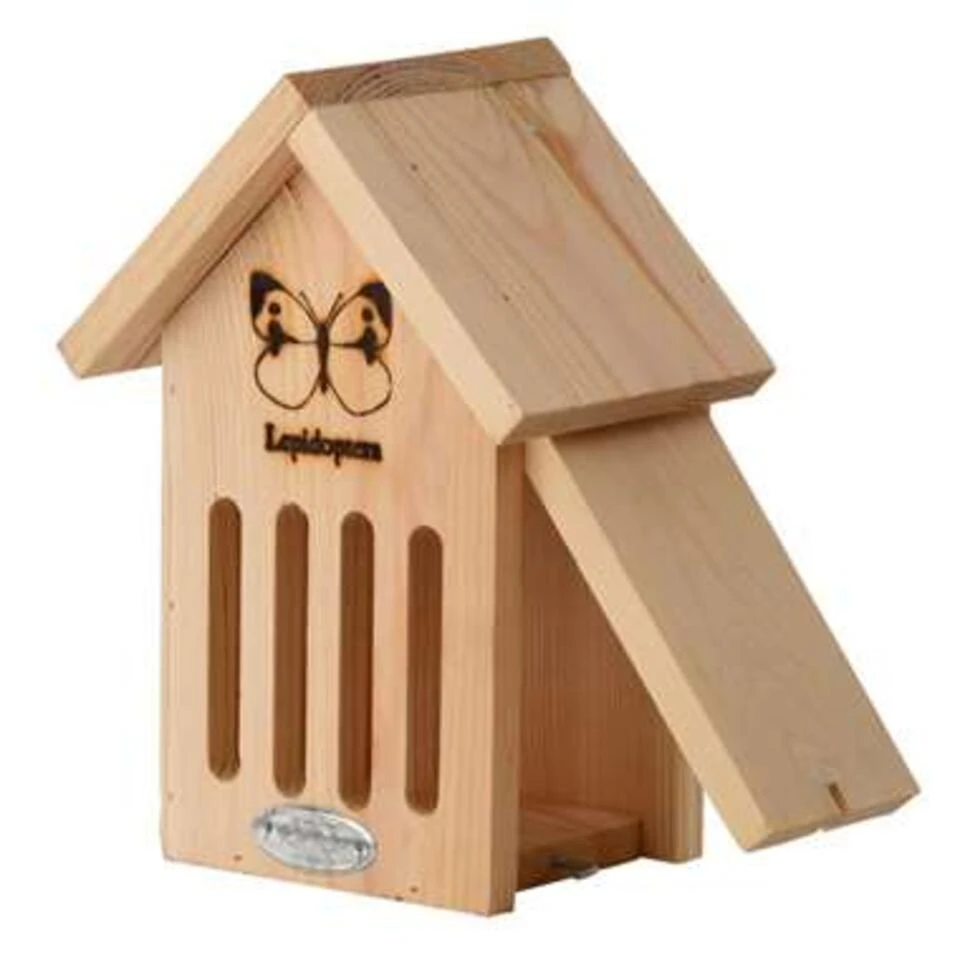 Merkloos Insectenhotel - Voor Vlinders - Vurenhout - 23 Cm 5 Merkloos Insectenhotel - Voor Vlinders - Vurenhout - 23 Cm - Afbeelding 3
