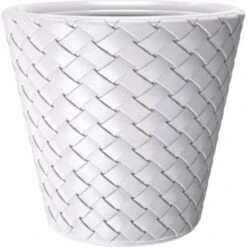 Prosperplast Bloempot Matuba - Rotan - Wit - 12 L - 30 Cm