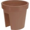 Merkloos Balkon Plantenbak - Terracotta - Kunststof - Rond - 28 X 25 Cm -Groene Hoek 1000003121