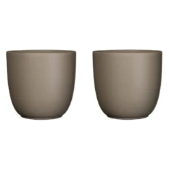 Mica Decorations Bloempot - Taupe Bruin - Mat - Keramiek - 17 X 16 Cm -Groene Hoek 1000003645 0104