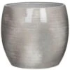 Mica Decorations Bloempot - Lichtgrijs - Keramiek - 28 X 26 Cm -Groene Hoek 1000003657