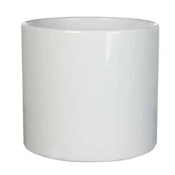 Mica Decorations Bloempot - Wit - Glans - Keramiek - 17 X 14 Cm