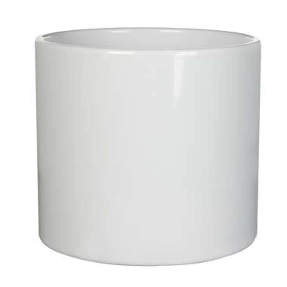 Mica Decorations Bloempot - Wit - Glans - Keramiek - 17 X 14 Cm 3 Mica Decorations Bloempot - Wit - Glans - Keramiek - 17 X 14 Cm