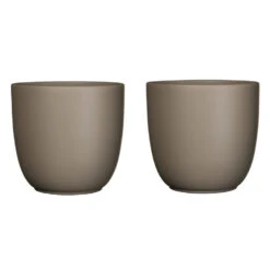 Mica Decorations Bloempot - Taupe Bruin - Mat - Keramiek - 19 X 18 Cm -Groene Hoek 1000003696 0104