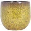Floran Bloempot - Oker Geel - Flakes Motief - Keramiek - 23 X 21 Cm 2 Floran Bloempot - Oker Geel - Flakes Motief - Keramiek - 23 X 21 Cm -Groene Hoek 1000005141