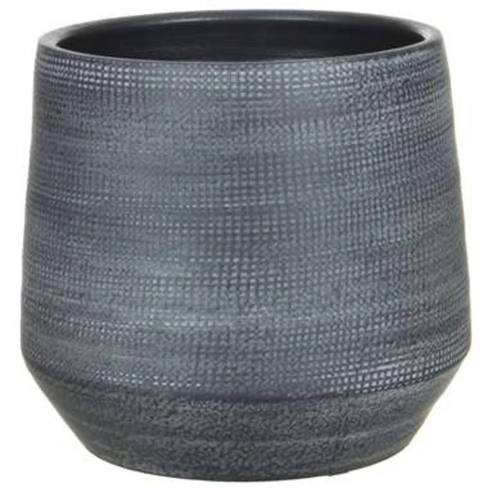 Mica Decorations Bloempot - Grijs - Terracotta - 24 X 22 Cm 3 Mica Decorations Bloempot - Grijs - Terracotta - 24 X 22 Cm