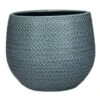 Mica Decorations Plantenpot - Blauw - Geribbeld - 18 X 16 Cm 1 Mica Decorations Plantenpot - Blauw - Geribbeld - 18 X 16 Cm -Groene Hoek 1000005184