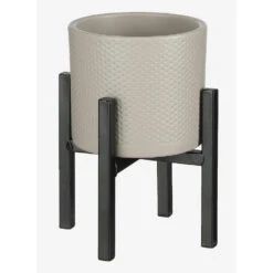 Mica Decorations Plantenpot - Taupe - Keramiek - 15 X 13 Cm -Groene Hoek 1000005192 0102