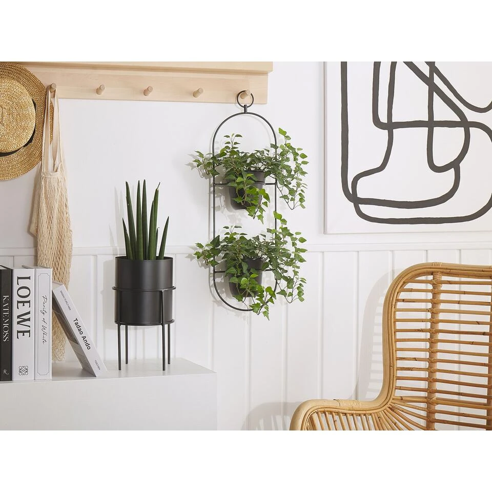 Beliani Plantenbak Voor Buiten AGIOS - Zwart Ijzer 4 Beliani Plantenbak Voor Buiten AGIOS - Zwart Ijzer - Afbeelding 2