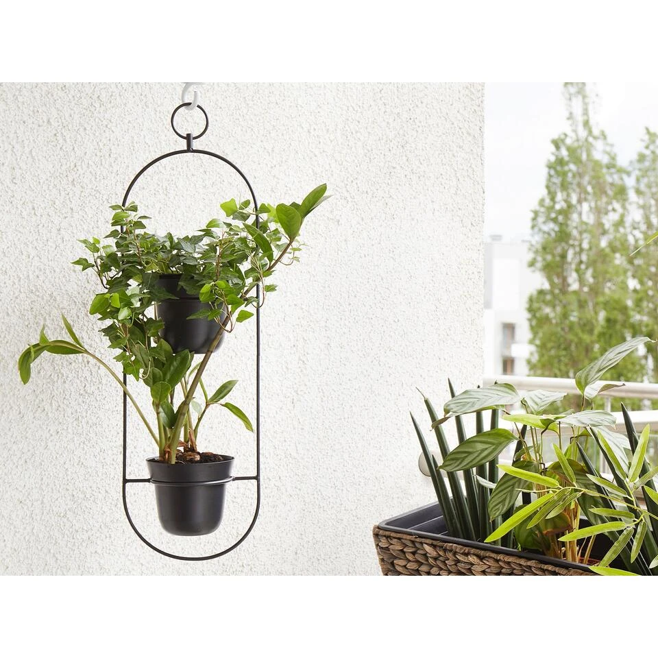 Beliani Plantenbak Voor Buiten AGIOS - Zwart Ijzer 6 Beliani Plantenbak Voor Buiten AGIOS - Zwart Ijzer - Afbeelding 4