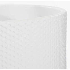 Mica Decorations Plantenpot - Wit - Relief - Keramiek - 17 X 14 Cm -Groene Hoek 1000005217 0102