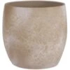 Mica Decorations Bloempot - Creme Stone - Mat - Keramiek - 31 X 33 Cm -Groene Hoek 1000005230