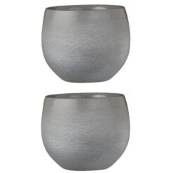Mica Decorations Plantenpot - Lichtgrijs - Keramiek - 16 X 13 Cm 7 Mica Decorations Plantenpot - Lichtgrijs - Keramiek - 16 X 13 Cm -Groene Hoek 1000005232 0103