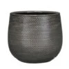 Mica Decorations Plantenpot - Antraciet - Geribbeld - 19 X 21 Cm -Groene Hoek 1000005250