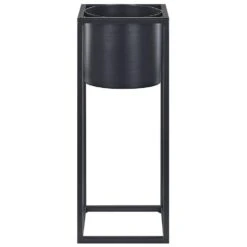 Beliani Plantenbak Voor Buiten IDRA - Zwart Ijzer