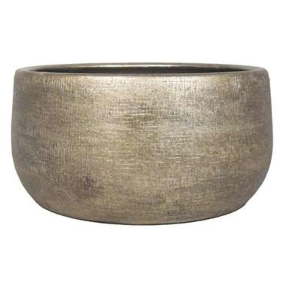 Floran Bloempot - Industrieel Goud - Keramiek - Binnen - 34 X 15 Cm 3 Floran Bloempot - Industrieel Goud - Keramiek - Binnen - 34 X 15 Cm