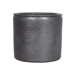 Floran Plantenpot - Industrieel Zwart - Keramiek - 18 X 16 Cm