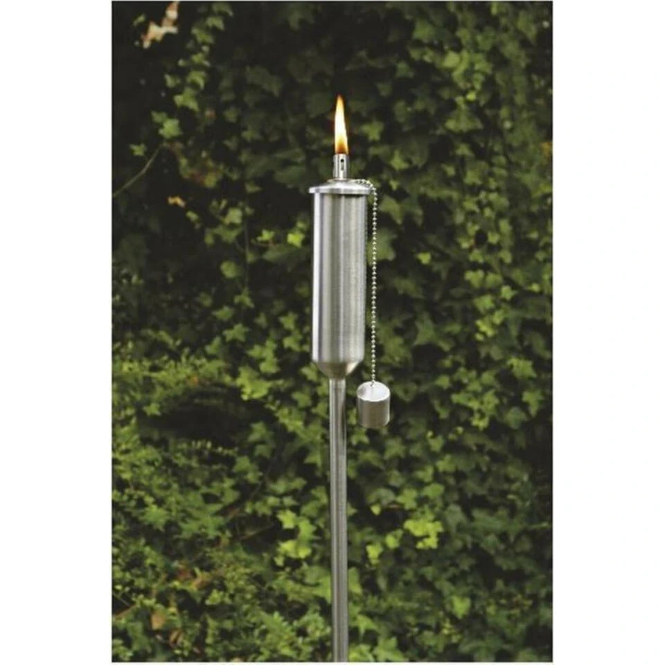 Merkloos Tuinfakkel - Zilverkleurig - RVS - 115 Cm 4 Merkloos Tuinfakkel - Zilverkleurig - RVS - 115 Cm - Afbeelding 2