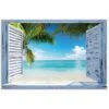Tuinposter Tropisch Strand 80x120 Cm Blauw 2 Tuinposter Tropisch Strand 80x120 Cm Blauw -Groene Hoek 1000006182