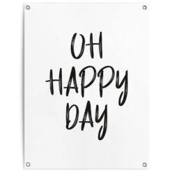 Tuinposter Fijne Dag 80x60 Cm Zwart-Wit