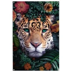 Tuinposter Jungle Luipaard 120x80 Cm Bont