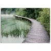 Tuinposter Steiger Aan De Rand Van Het Meer 100x140 Cm Groen -Groene Hoek 1000006195