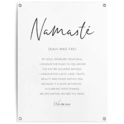 Tuinposter Namasté 80x60 Cm Zwart-Wit