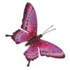 Merkloos Tuindecoratie Vlinder - Roze En Lichtblauw - Metaal - 35 X 24 Cm -Groene Hoek 1000008184