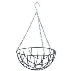 Nature Hanging Basket - Metaaldraad - Donkergroen - 15 X 35 X 35 Cm