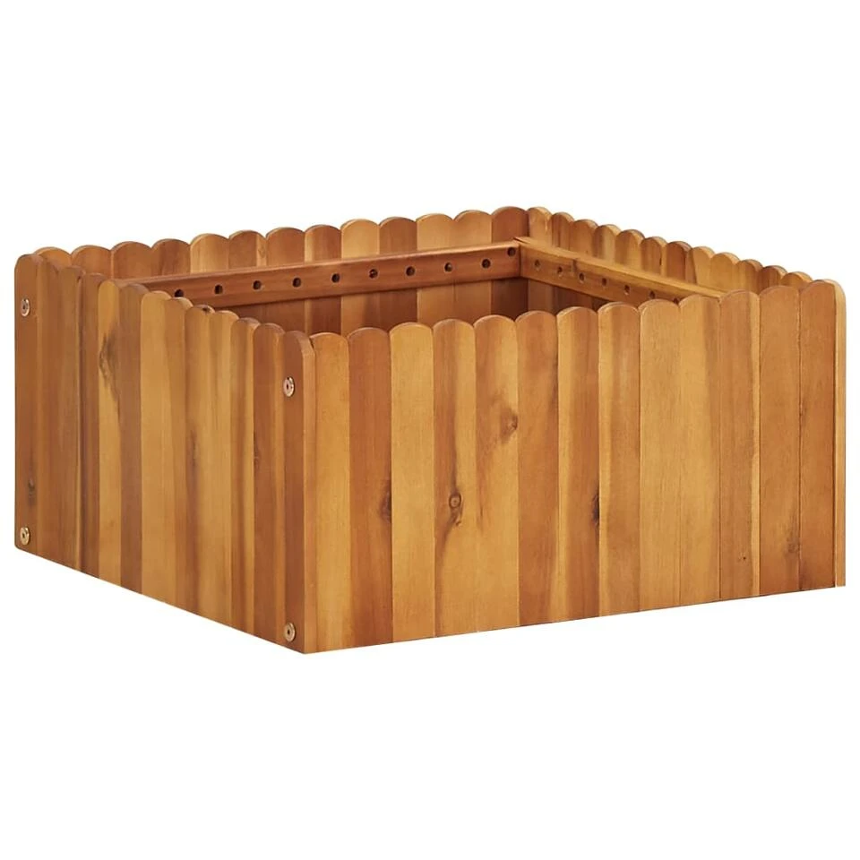 VidaXL Plantenbak Verhoogd 50x50x25 Cm Massief Acaciahout 3 VidaXL Plantenbak Verhoogd 50x50x25 Cm Massief Acaciahout