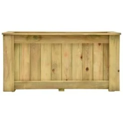 VidaXL Plantenbak Verhoogd 100x50x50 Cm Geïmpregneerd Grenenhout -Groene Hoek 1000009559 0101