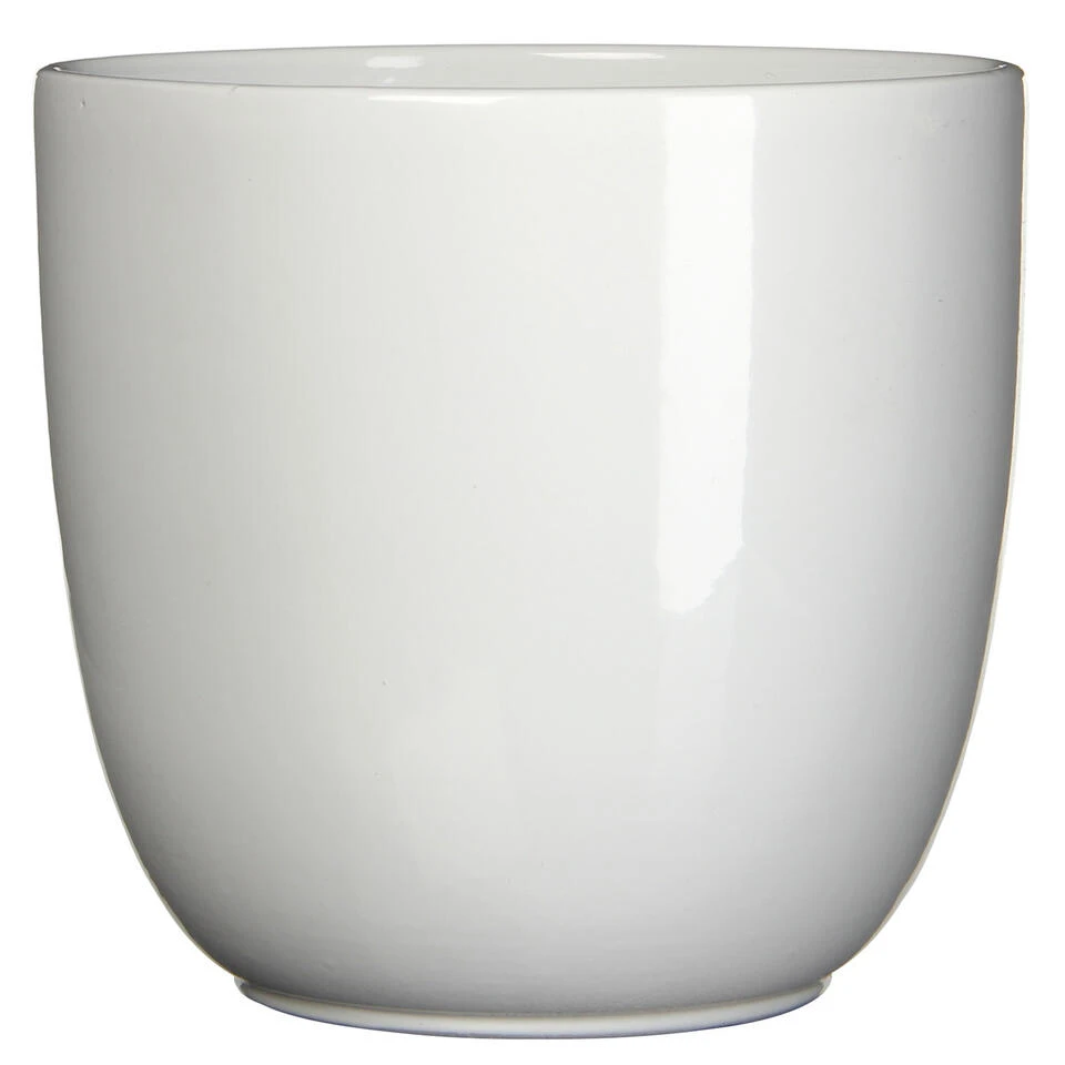 Merkloos Mica Decorations Bloempot - Wit - Glanzend - Keramiek - 35 X 31 Cm 3 Merkloos Mica Decorations Bloempot - Wit - Glanzend - Keramiek - 35 X 31 Cm