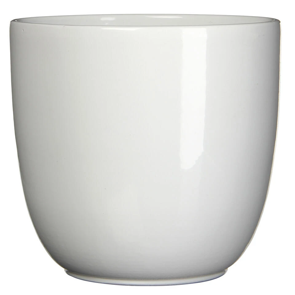 Mica Decorations Bloempot - Wit - Glanzend - Keramiek - 28 X 25 Cm 3 Mica Decorations Bloempot - Wit - Glanzend - Keramiek - 28 X 25 Cm