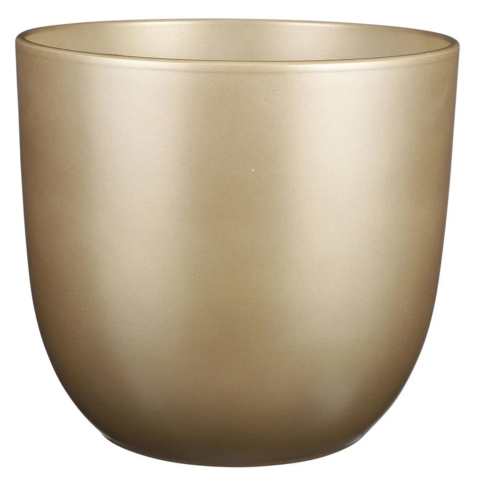 Mica Decorations Bloempot - Goud - Glanzend - Keramiek - 31 X 28 Cm 3 Mica Decorations Bloempot - Goud - Glanzend - Keramiek - 31 X 28 Cm