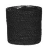 Mica Decorations Bloempot - Rotan - Zwart - Jute - 14 X 14 Cm -Groene Hoek 1000011552