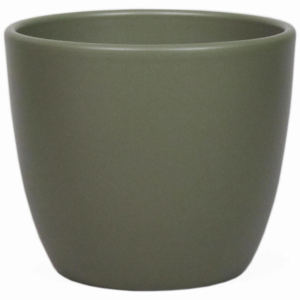Floran Plantenpot - Groen - Mat - Keramiek - 19 X 17 Cm 3 Floran Plantenpot - Groen - Mat - Keramiek - 19 X 17 Cm