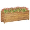 VidaXL Plantenbak Verhoogd 150x40x55 Cm Gerecycled Teakhout En Staal -Groene Hoek 1000011589