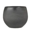Mica Decorations Bloempot - Zwart Met Relief - Keramiek - 18 X 15 Cm -Groene Hoek 1000011601