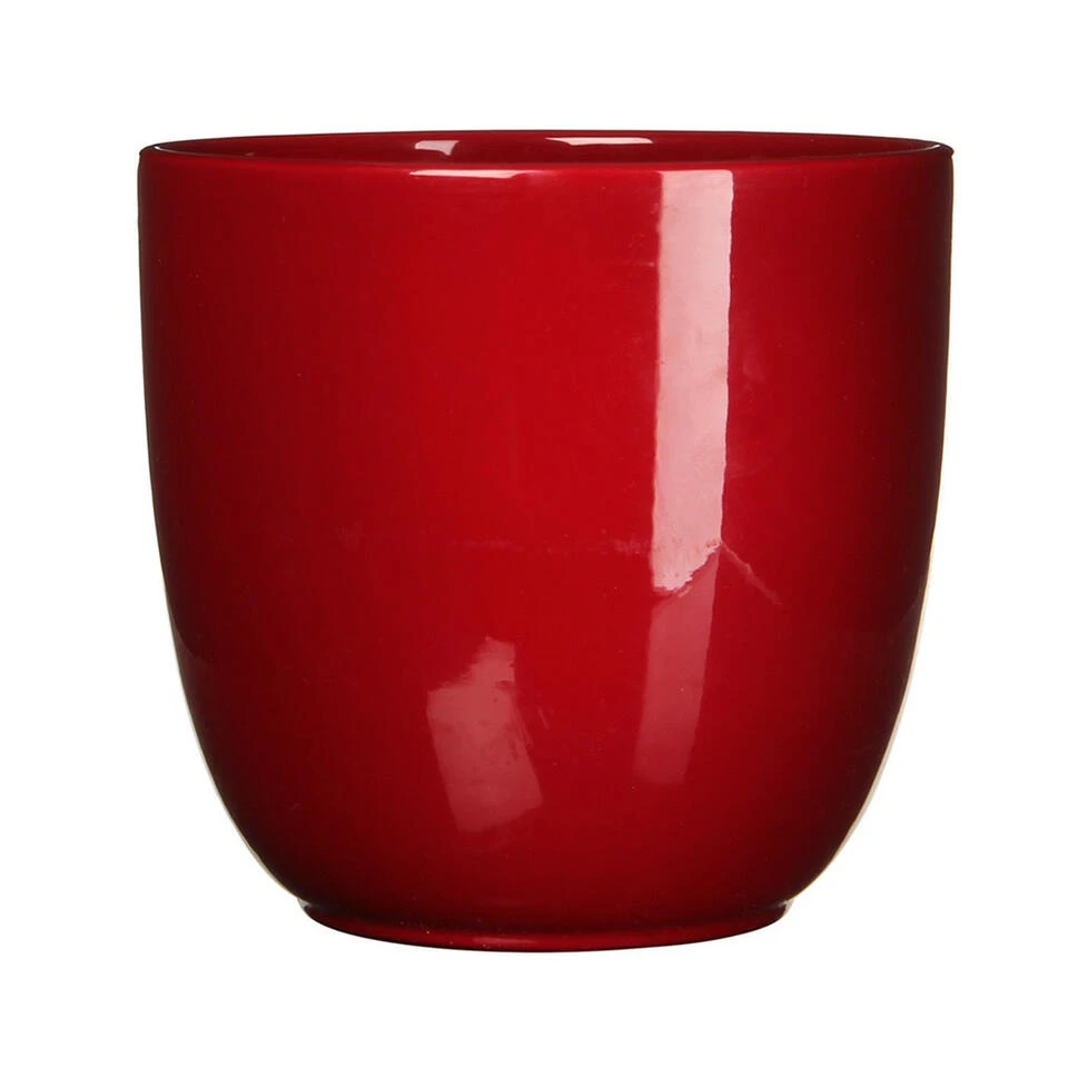 Mica Decorations Bloempot - Donkerrood - Keramiek - 17 X 16 Cm 3 Mica Decorations Bloempot - Donkerrood - Keramiek - 17 X 16 Cm